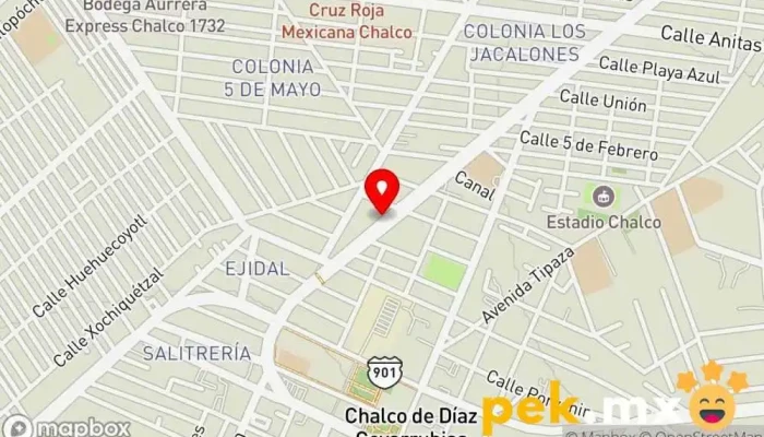mapa de Abastecedora Eléctrica Chalco Tienda de iluminación en Chalco de Díaz Covarrubias