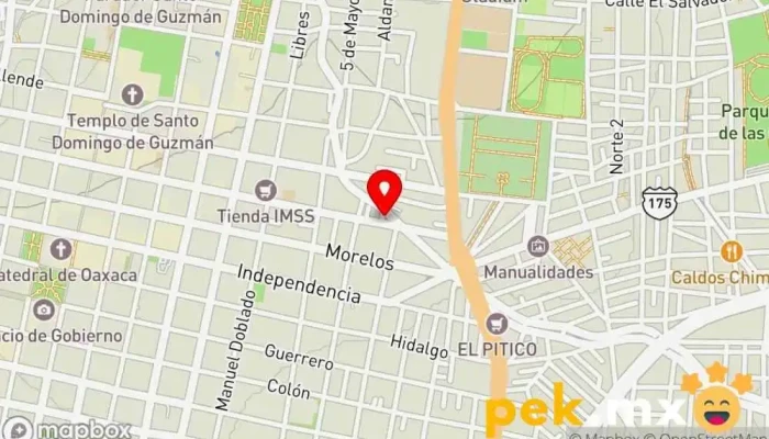 mapa de Almelek Tienda de electricidad, Electricista en Oaxaca de Juárez