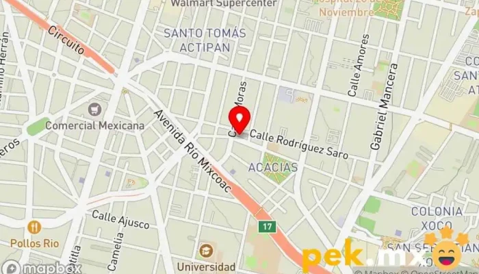 mapa de AM ELECTRICISTAS DEL VALLE Contratista, Servicio de instalación eléctrica, Contratista de acabado de interiores en Benito Juárez, Ciudad de México