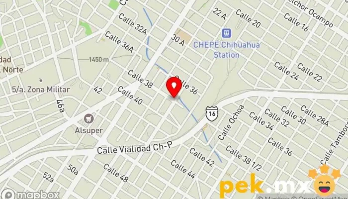 mapa de ArkiFerre Tienda de herramientas, Herrero, Tienda de materiales para la construcción, Proveedor de maquinaria de construcción, Electricista, Ferretería, Fontanero, Cuarto de herramientas, Carpintero en Chihuahua