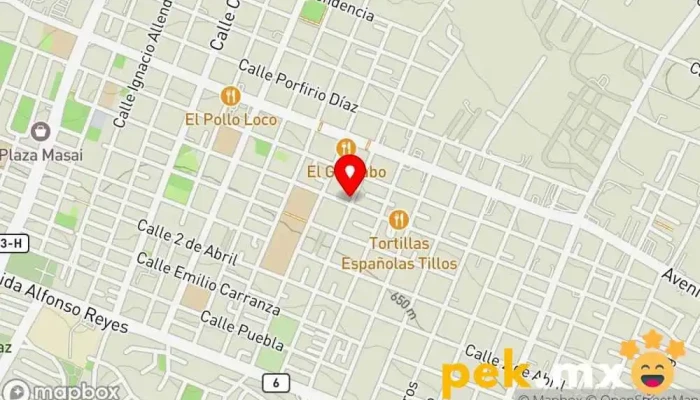 mapa de ASESORÍA Y SERVICIOS ELÉCTRICOS DE MONTERREY Ingeniero eléctrico, Servicio de copia e impresión de planos, Servicio de instalación eléctrica en San Pedro Garza García