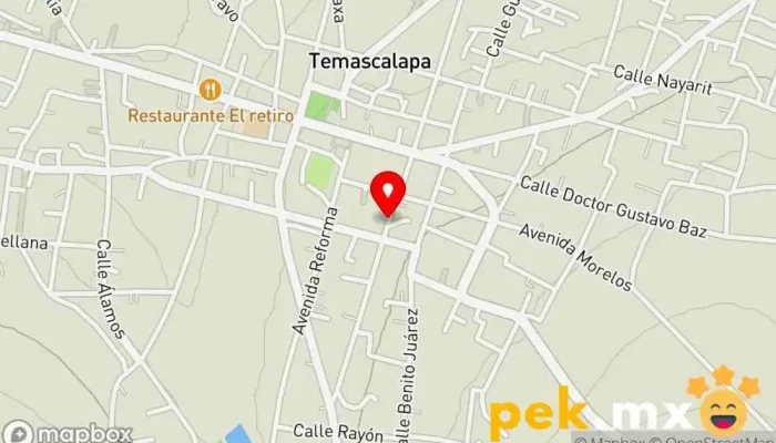 mapa de Auto Eléctrico Tyson Taller de reparación de automóviles en Temascalapa