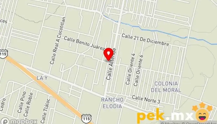 mapa de Bomba de agua, Tlapala Centro Compañía suministradora de agua en La Candelaria Tlapala