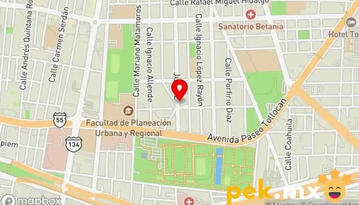 mapa de Central de Material Eléctrico y Servicio D'Altamirano Tienda de electricidad en Toluca de Lerdo