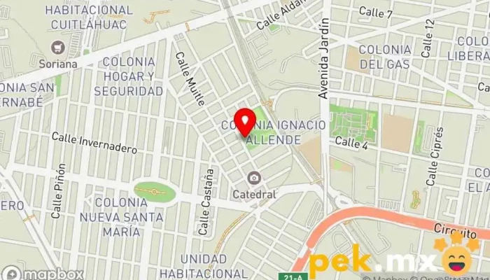 mapa de CERRAJERÍA ALLENDE Cerrajero, Tienda de alarmas antirrobo, Taller de automóviles, Servicio de duplicación de llaves en Azcapotzalco, Ciudad de México