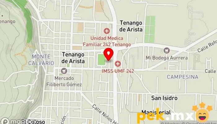 mapa de Cerrajeria del Valle Cerrajero en Tenango de Arista