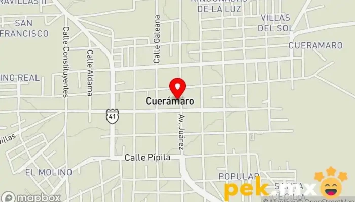 mapa de Cerrajería Diana Cerrajero en Cuerámaro