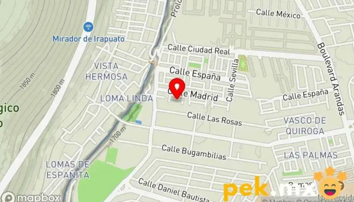 mapa de Cerrajería El Llavero Cerrajero en Irapuato