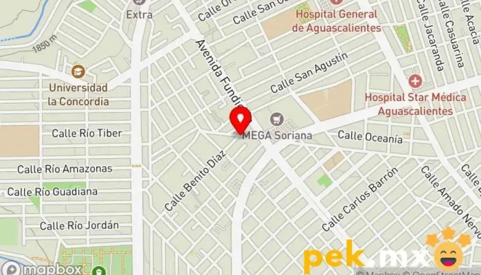 mapa de Cerrajería Madera Cerrajero en Aguascalientes