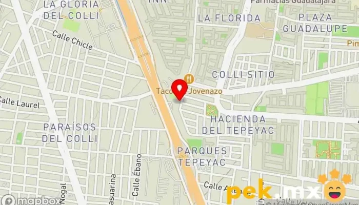 mapa de Cerrajeria Orozco 24/7 Cerrajero, Taller de automóviles, Servicio de duplicación de llaves en Zapopan