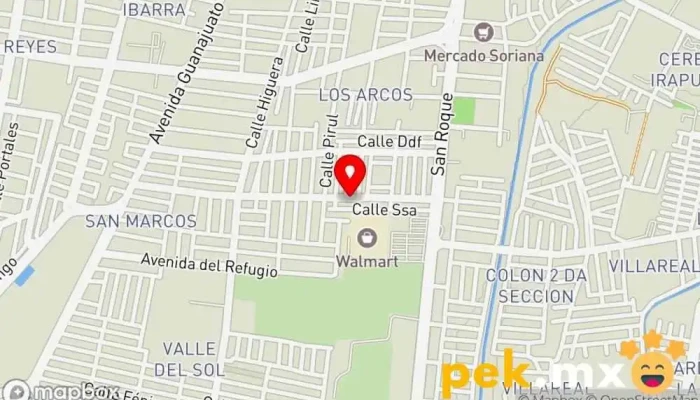 mapa de Cerrajería Tapia Cerrajero en Irapuato
