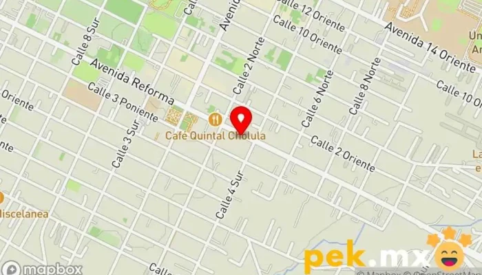 mapa de CERRAJERÍA TECNOLÓGICO Cerrajero en Puebla