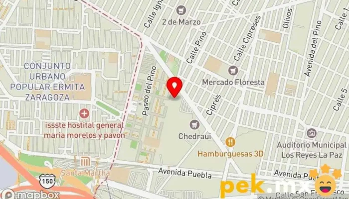 mapa de CFE CAC Los Reyes Oficina del Gobierno en Los Reyes Acaquilpan