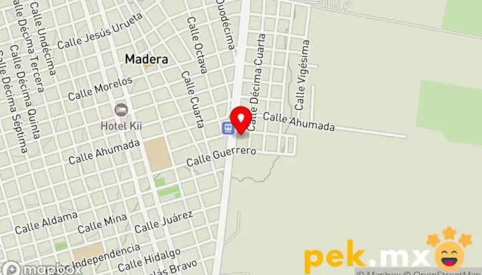 mapa de CFE Oficinas de empresa en Madera
