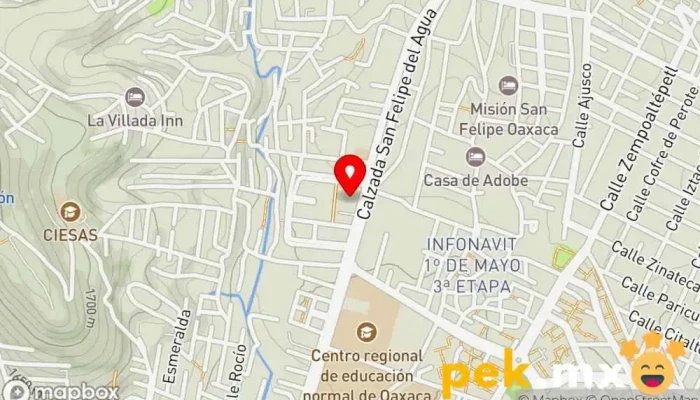 mapa de CFE San Felipe Compañía eléctrica en Oaxaca de Juárez