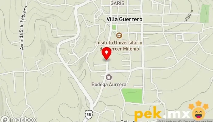 mapa de CFE Villa Guerrero Oficina de la Administración en Villa Guerrero