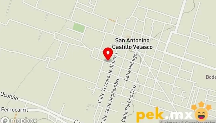 mapa de Clau Centro espiritual en San Antonino Castillo Velasco