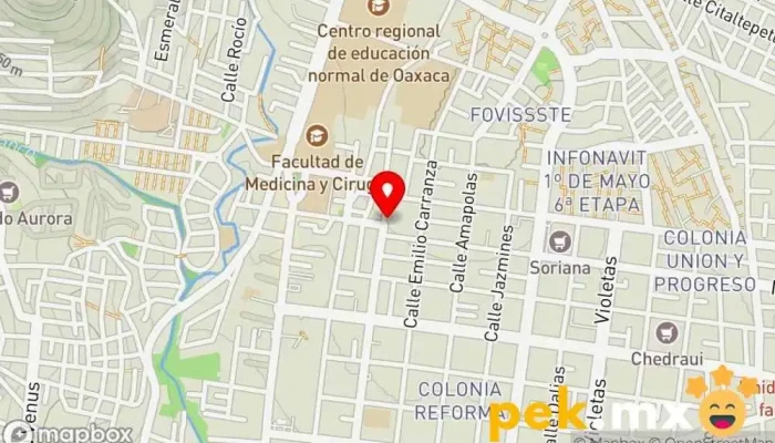 mapa de Cocinas muebles de madera, plomería, electricidad , herreria mantenimiento en general Fábrica de muebles en Oaxaca de Juárez