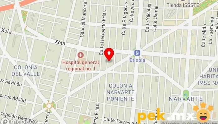 mapa de Coesa Constructora De Obras Electricas Electricista en Benito Juárez, Ciudad de México