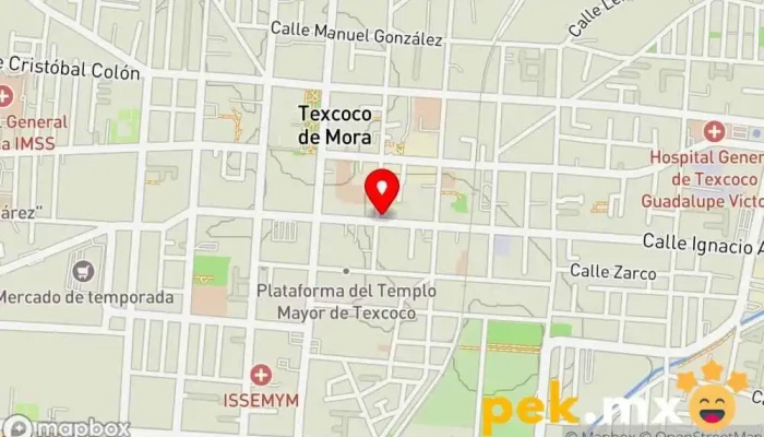 mapa de Comercial Eléctrica de Texcoco Tienda de electricidad en Texcoco de Mora