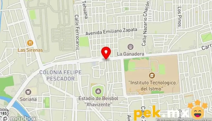 mapa de Comisión Federal de Electricidad Oficina del gobierno federal en Juchitán de Zaragoza