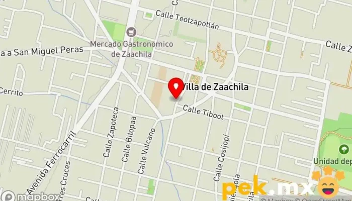 mapa de Comisión Federal de Electricidad Compañía eléctrica, Tienda de electricidad en Villa de Zaachila
