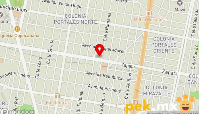mapa de Compañía de Instalaciones Eléctricas Mineros S.A. de C.V. Electricista en Cuauhtémoc, Ciudad de México