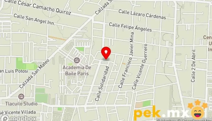mapa de Construcciones Electromecánicas Pliego S.A. de C.V. Empresa constructora, Electricista, Ingeniero en San Lorenzo Tepaltitlán