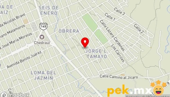 mapa de Construcciones y Materiales Eléctricos Inmedia y Alta Tensión Electricista en Tierra Blanca