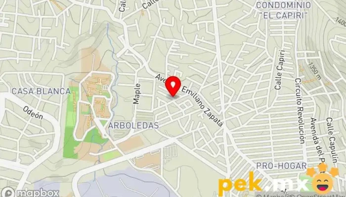 mapa de Dielectromaco Electricista, Oficinas de empresa, Taller de reparaciones eléctricas, Subestación eléctrica en Emiliano Zapata