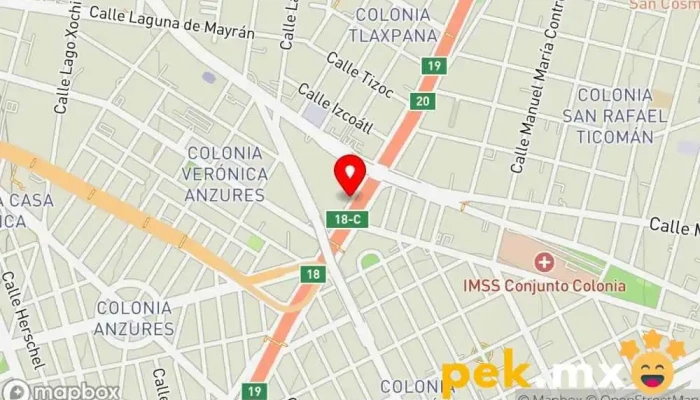 mapa de Diseño y Mantenimiento Eléctrico S.A. de C.V. Electricista, Asesor en ingeniería, Taller de maquinaria en Miguel Hidalgo, Ciudad de México
