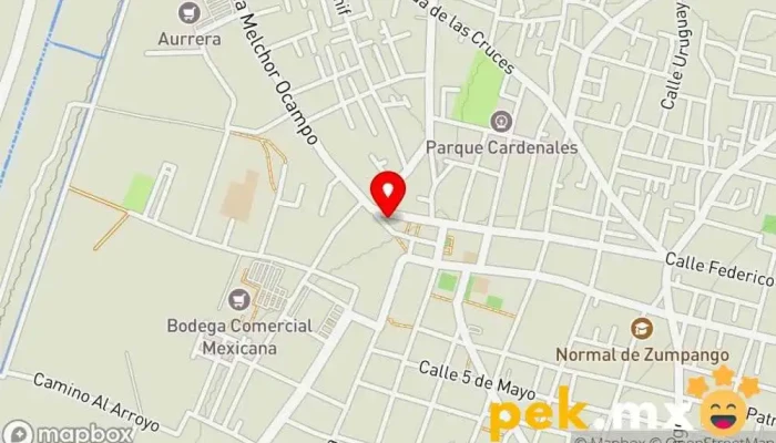 mapa de Distribuidora Eléctrica del Norte Tienda de electricidad, Tienda de herramientas en Zumpango de Ocampo