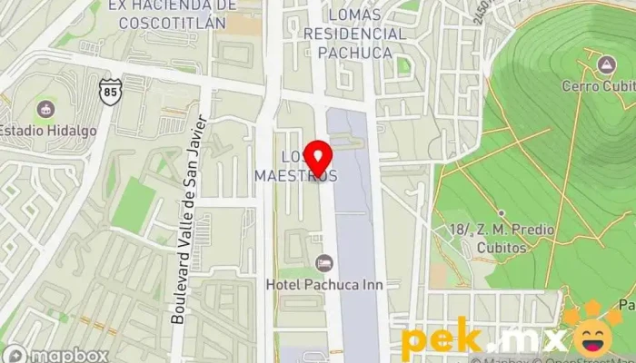 mapa de Distribuidora Eléctrica JV Electricista en Pachuca de Soto