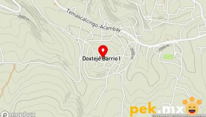 mapa de DOXTEJE BARRIO UNO CUARTO DORMITORIO Casa rural en Acambay