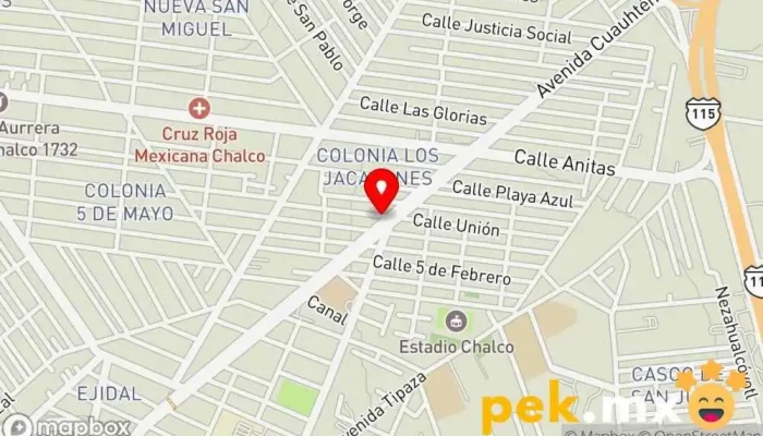 mapa de El Chispas Servicio de reparación de sistemas eléctricos para automóviles, Taller mecánico en Chalco de Díaz Covarrubias