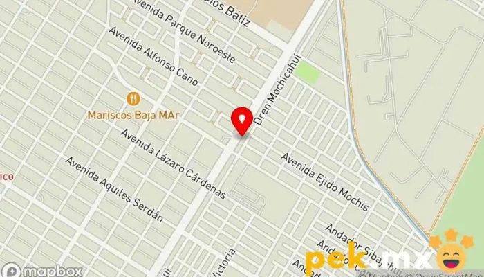 mapa de El Dinamo Tienda de electricidad en Los Mochis