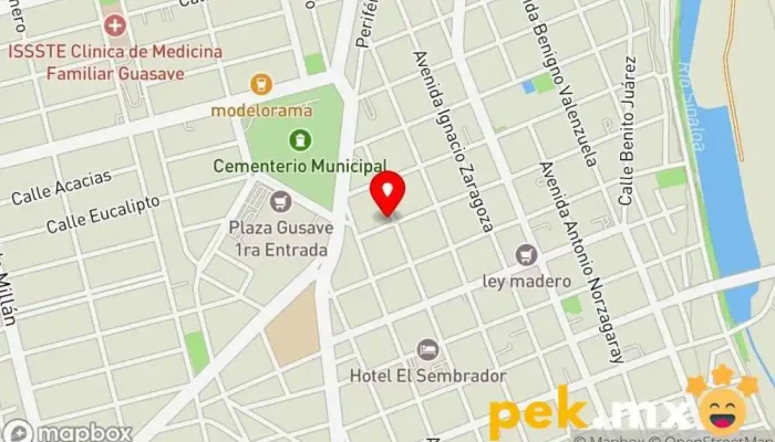 mapa de Eléctrica Camajoal S.A. de C.V. Electricista en Guasave