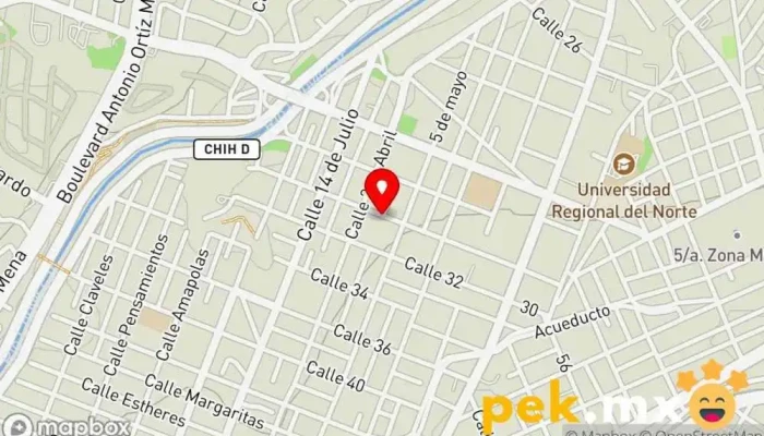 mapa de Eléctrica Cervantes Tienda de electricidad en Chihuahua