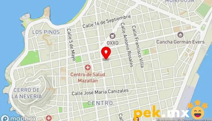 mapa de Eléctrica del Centro Tienda de electricidad en Mazatlán