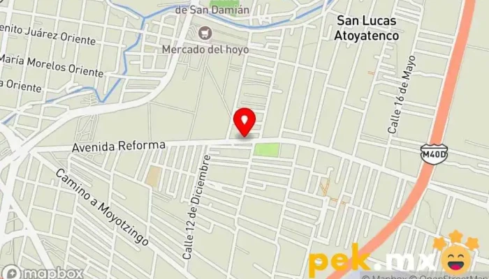 mapa de electrica el mexicano Ingeniero en San Martín Texmelucan de Labastida