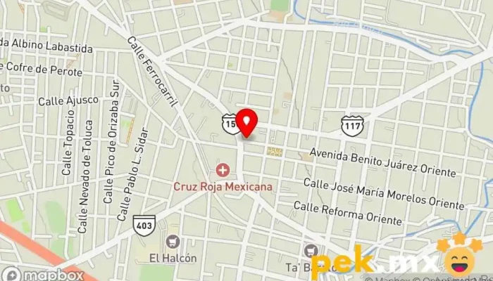 mapa de Electrica Gasa Electricista en San Martín Texmelucan de Labastida