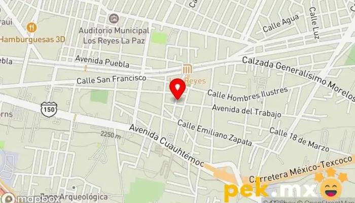 mapa de Electrica Luz Ferretería en Los Reyes Acaquilpan