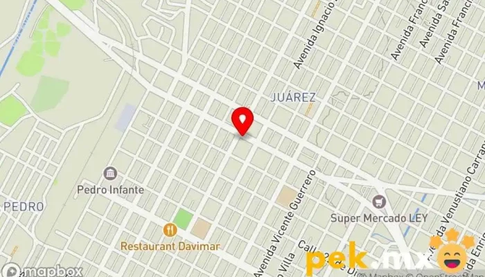 mapa de Eléctrica Peyco Tienda de artículos para pintura en Guamúchil