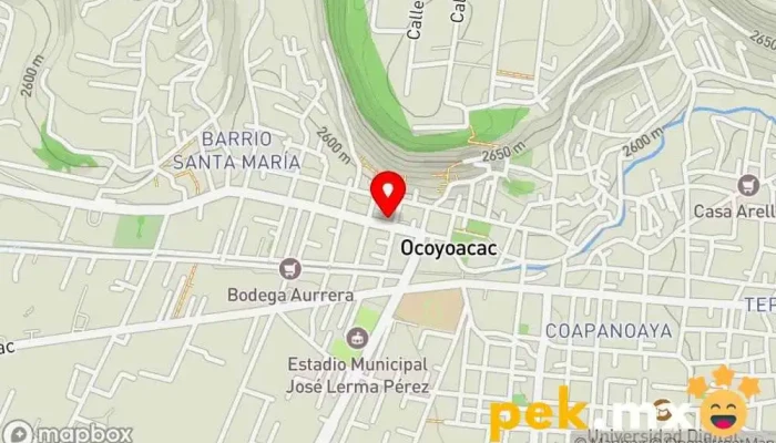 mapa de Eléctrica Santa María Tienda de electricidad en Ocoyoacac