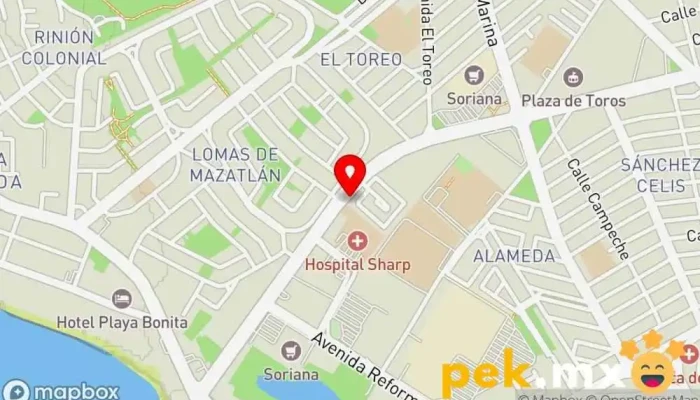 mapa de Eléctrica Valdéz Tienda de electricidad en Mazatlán