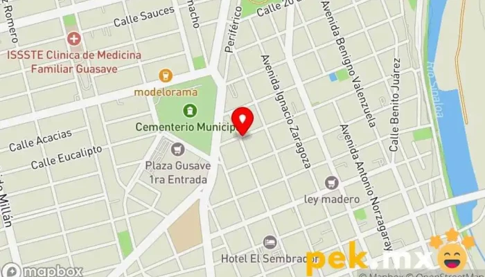 mapa de Electrica Valenzuela Guasave Tienda de electrónica en Guasave
