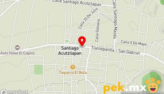 mapa de Eléctrica y Ferretería Ferretería en Santiago Acutzilapan