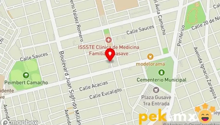 mapa de Eléctrica y Plomería de Guasave Tienda de electricidad en Guasave