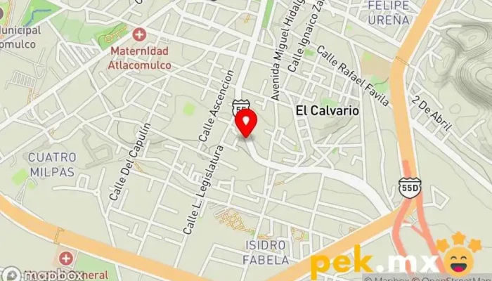 mapa de Electrica y Servicios Tienda de electricidad en Atlacomulco de Fabela