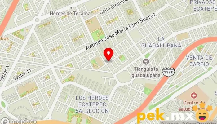 mapa de ELECTRICIDAD Y PLOMERIA Fontanero en Ecatepec de Morelos
